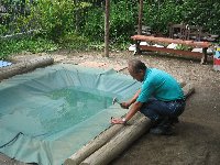 水遊び準備中 水遊び準備中